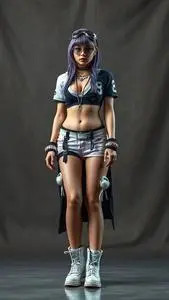 Female Rapper Costume face swap