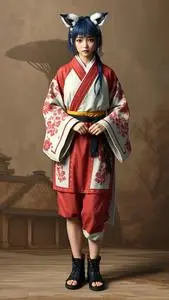 Kitsune Costume face swap