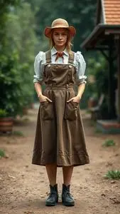 Lady Farmer Costume Face Swap