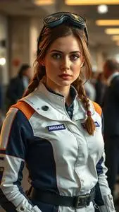Aerospace Mathematician Girl Costume face swap