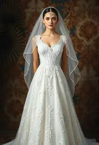 Lovely Bride Dress face swap