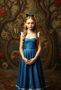 Alice In Wonderland Dress Tim Burton Face Swap
