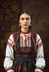 Bulgarian Traditional Clothing Female face swap