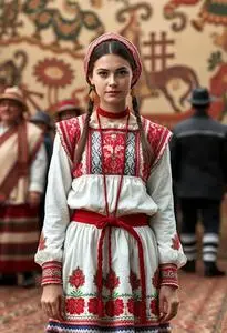 Bulgarian Traditional Dress face swap