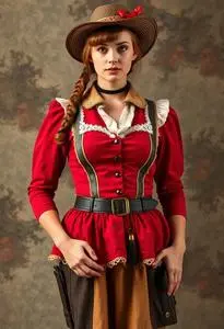 Calamity Jane Fancy Dress Outfit face swap