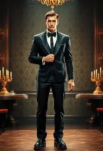 Casino Royale Theme Party Outfit face swap