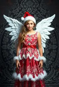 Christmas Angel Fancy Dress Face Swap Buy Stock Photo