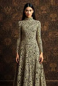 Connelly Labyrinth Dress face swap