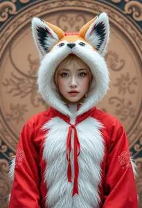 Cosplay Kitsune face swap