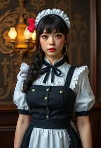 Crossdresser Maid Uniform face swap