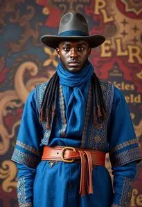 Django Outfit Blue face swap