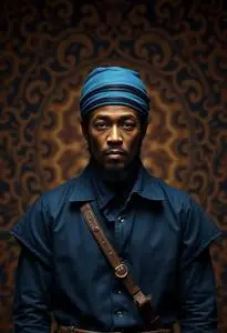 Django Unchained Blue Outfit face swap
