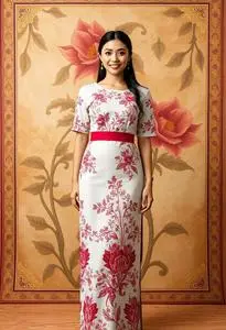 sachin and babi light blue dress Elegant Casual Modern Filipiniana Attire Filipiniana Dress Amazon Modern  Mother Filipiniana Dress Serpentina Cut High Multi