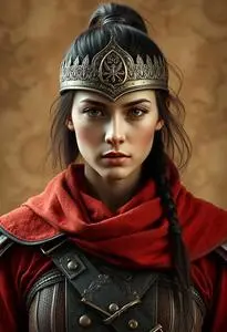 Female Warrior Clip Art face swap