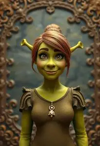 Shrek Fiona Gold Dress Face Swap