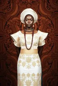 Ghanaian Traditional Marriage Dress face swap