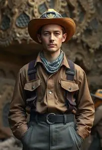 Gold Rush Miner Outfit face swap