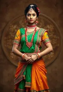Gujarati Folk Dance Dress face swap