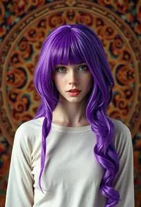 Hannah Montana Purple Wig face swap