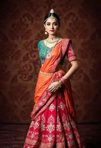 strapless open back dress Kathak Red Dance Dress  Sulbha Fashions