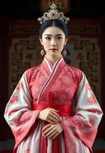 strapless open back dress Eternal Crown Princess Hanbok  Whitesoot