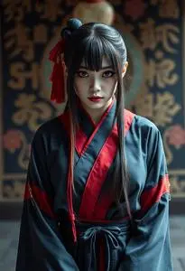 Kuchisake Onna Cosplay face swap