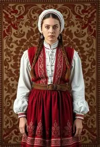 Latvian National Dress face swap