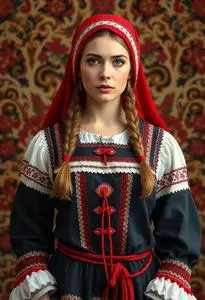 Lithuanian National Dress face swap
