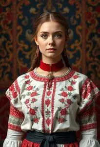 Lithuanian Traditional Dress face swap