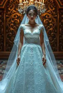 Lovely Wedding Dress face swap