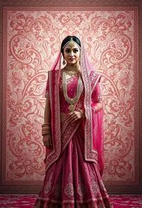 Mata Pujan Dress Bride face swap