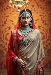 Mirror Work Chaniya Choli Navratri face swap