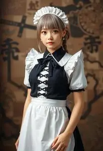 Misaki Maid Outfit face swap