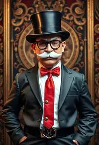 Monopoly Guy Costume face swap