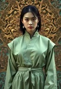 Once Ler Green Outfit face swap