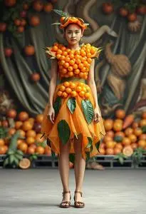 Orange Fruit Dress Fancy Dress Competition Face Swap Orange Fruit Dress Fancy Dress Competition Face Swap