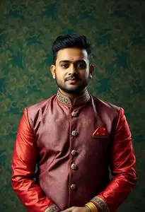 Pattu Dress Groom face swap
