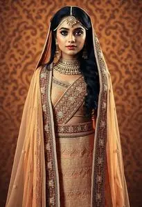 Pattu Lehenga Wedding face swap