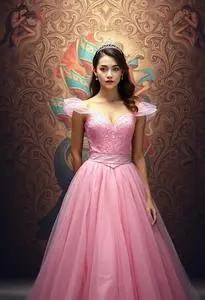 Pretty Pink Princess Dress Face Swap Buy Stock Photo