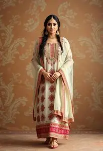 Punjabi Style Dress Woman face swap