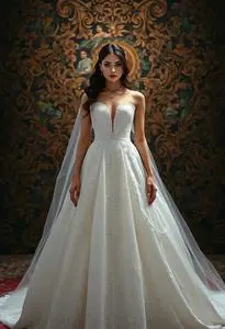 Really Pretty Wedding Dress face swap