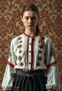 Serbian Folklore Outfit face swap