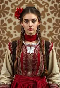 Serbian Traditional Outfit face swap
