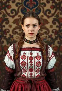 Slovak Folk Dress face swap