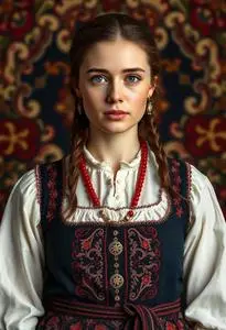 Slovenian Folk Dress face swap
