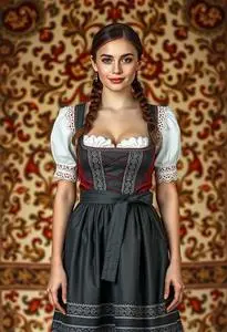 Traditional Austrian Dress Dirndl face swap