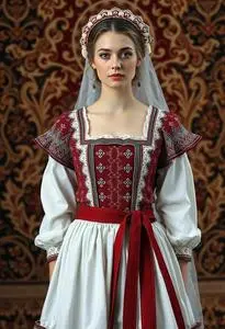 Traditional Austrian Wedding Dress face swap
