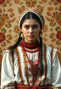 Traditional Bulgarian Outfit face swap