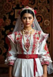 Traditional Chilean Wedding Dress Face Swap