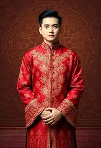 sachin and babi light blue dress Engagement Clothes for Men main image 1